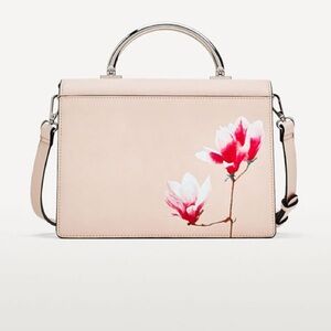 Zara Elegant Floral Handbag in Pink